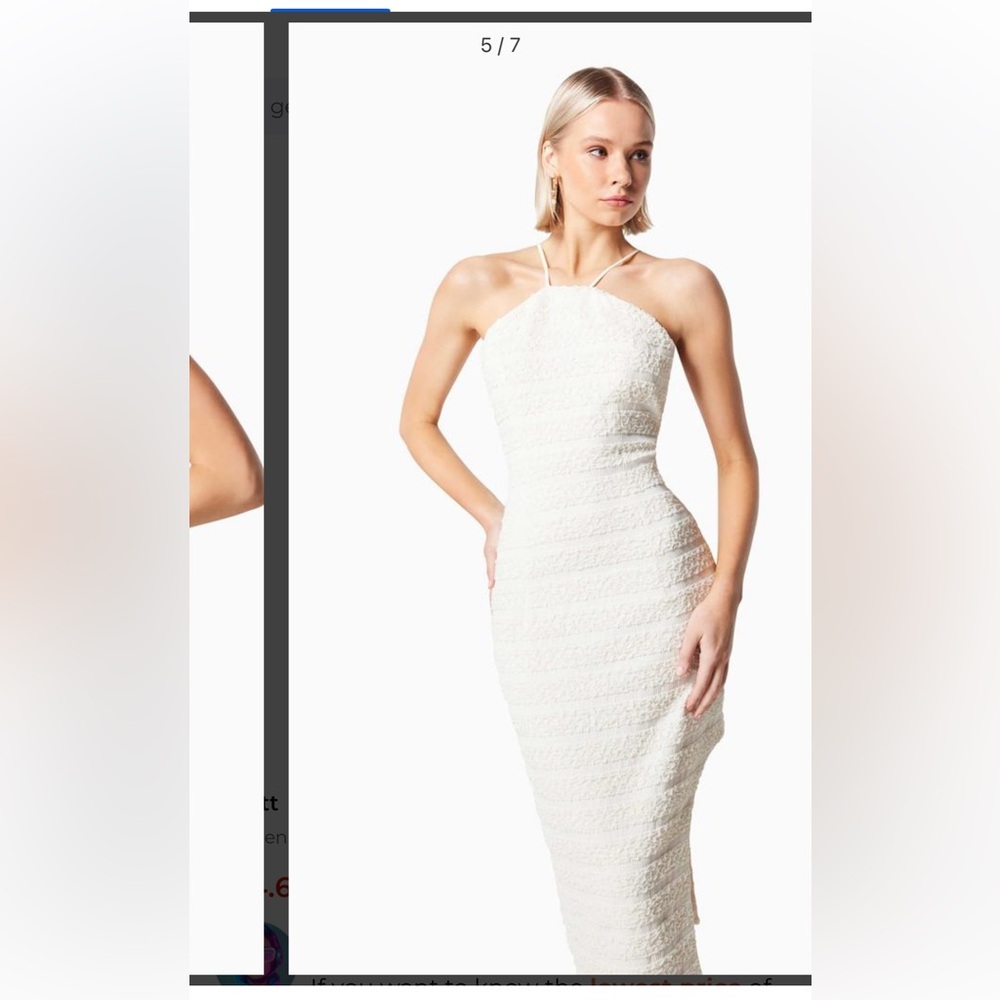 ELLIATT
Ravish Textured Stripe
Open Back Dress In Ivory - Picture 3 of 10